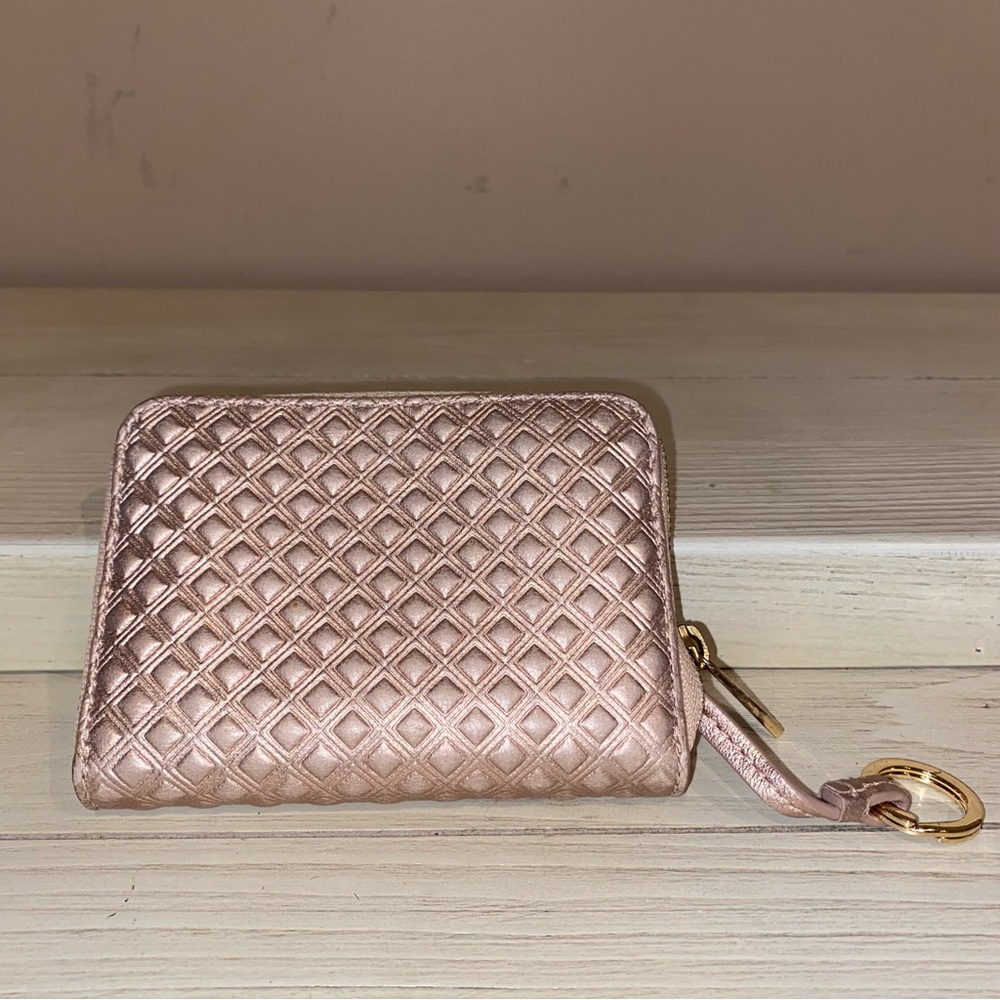 Tory Burch Marion Rose Gold Small Key Chain Wallet EUC - Picture 4 of 11